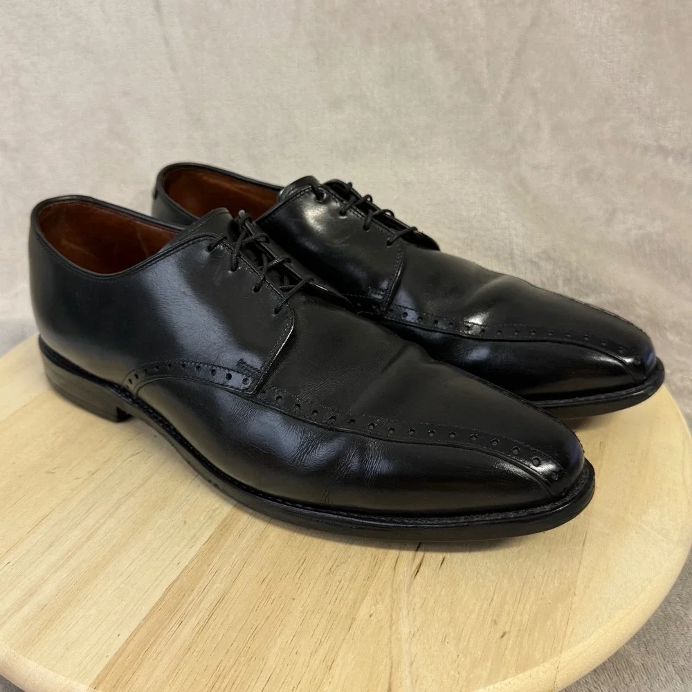 Allen Edmonds Wendell Black Leather Split Toe Derby Dress Shoes Mens 11 D 5708